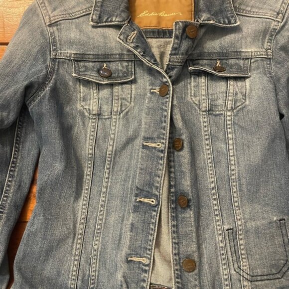 Eddie Bauer Denim Jean Jacket Women’s XS - Picture 5 of 10